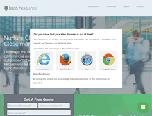Tablet Screenshot of kossresource.com